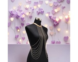 Sexy borst ketting voor vrouwen - Hals snoer - Romp - Erotisch getint - Lichaamssieraad
