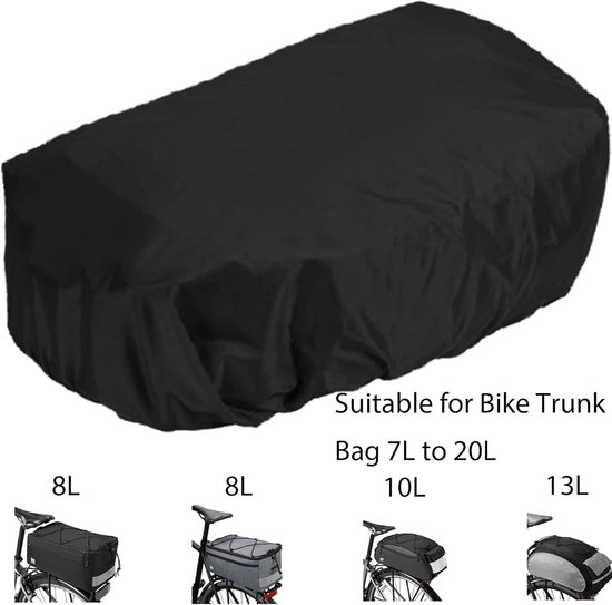 Fietskrat hoes - Mandhoes - Fietskrat afdekhoes - Fietsmand - Waterdichte Fietsboxhoes - Fiets Achterdrager Regenhoes - Krathoes Fietsmand - Afdekhoes Waterbestendig - Crate Cover - Krathoes waterbestendig - Zwart van Merkloos — afbeelding 2