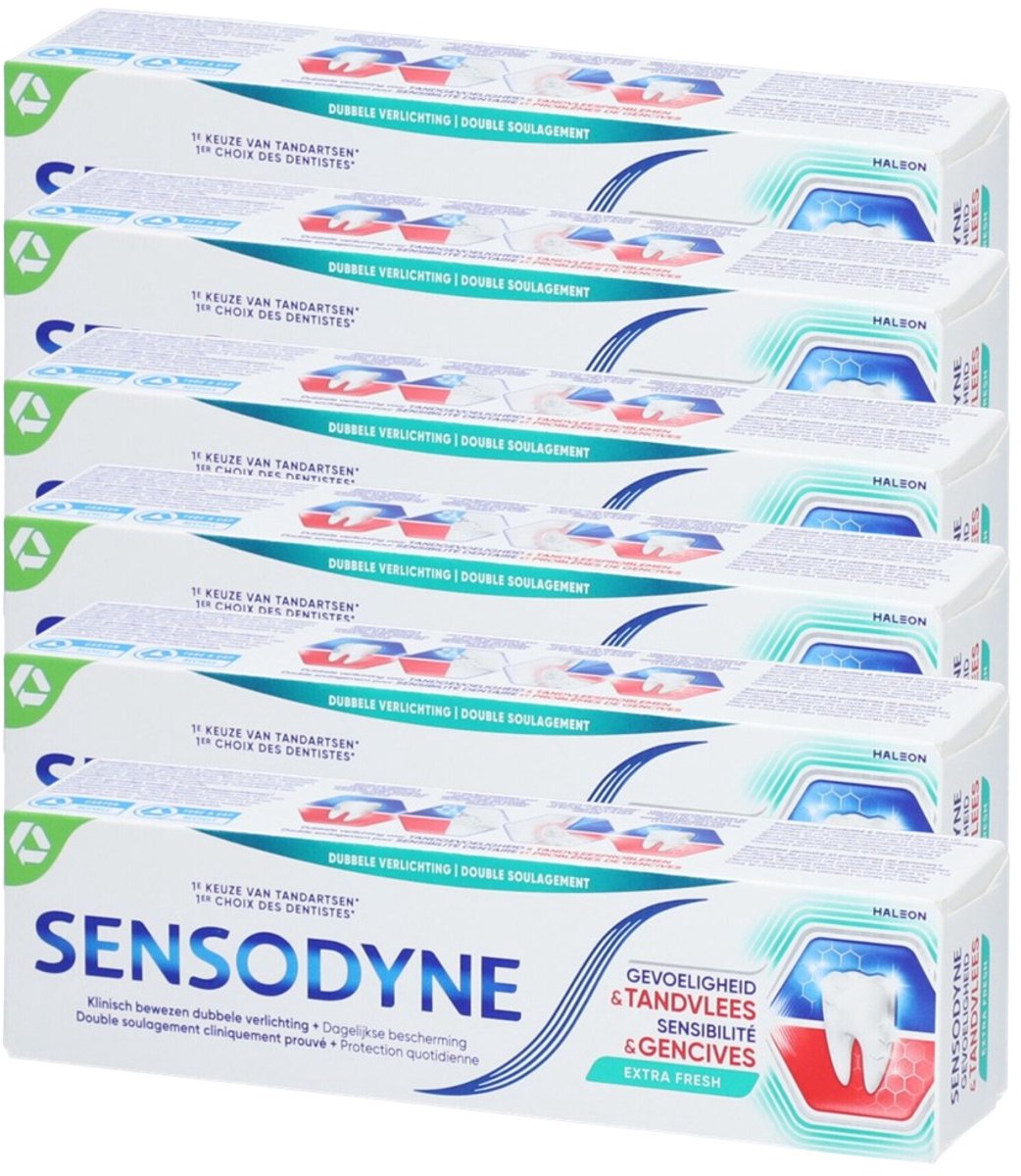 Sensodyne Gevoeligheid & Tandvlees Tandpasta Extra Fresh – 6 × 75 ml