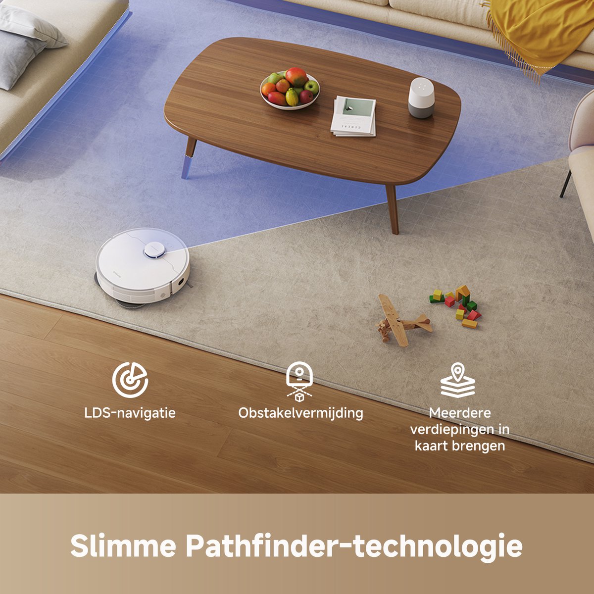 Dreame L10s Pro Gen 3 - Robotstofzuiger met Dweilfunctie - Krachtige Tapijtreiniging - Objectdetectie en vermijding - Geschikt voor huisdierharen — afbeelding 6