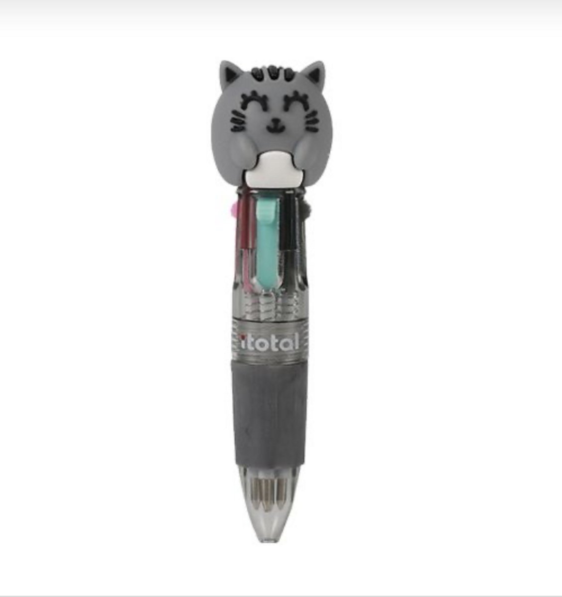 iTotal Pen Mini 4 Colors 4 in 1 GREY CAT 2.5x10cm 15gr