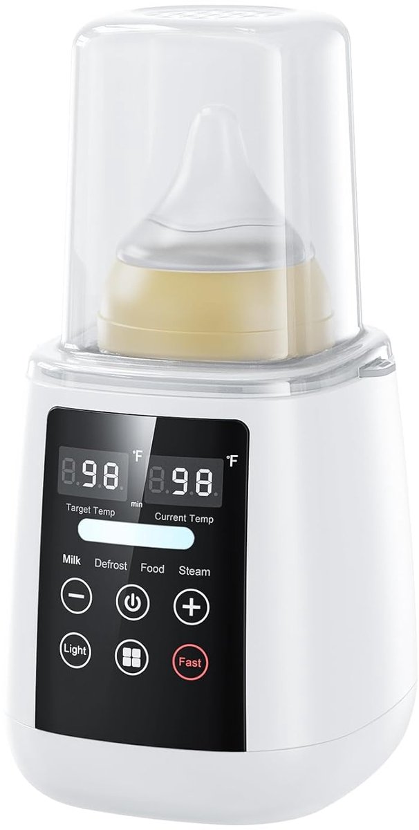 Image of 10-in-1 flessenwarmer - Met nauwkeurige temperatuurregeling, ontdooi-, sterilisatie-, warmtebehoud- en voedselverwarmingsfuncties - Geschikt voor alle soorten flessen, moedermelk en kunstvoeding - Wordt geleverd met een nachtlampje en LED-display.