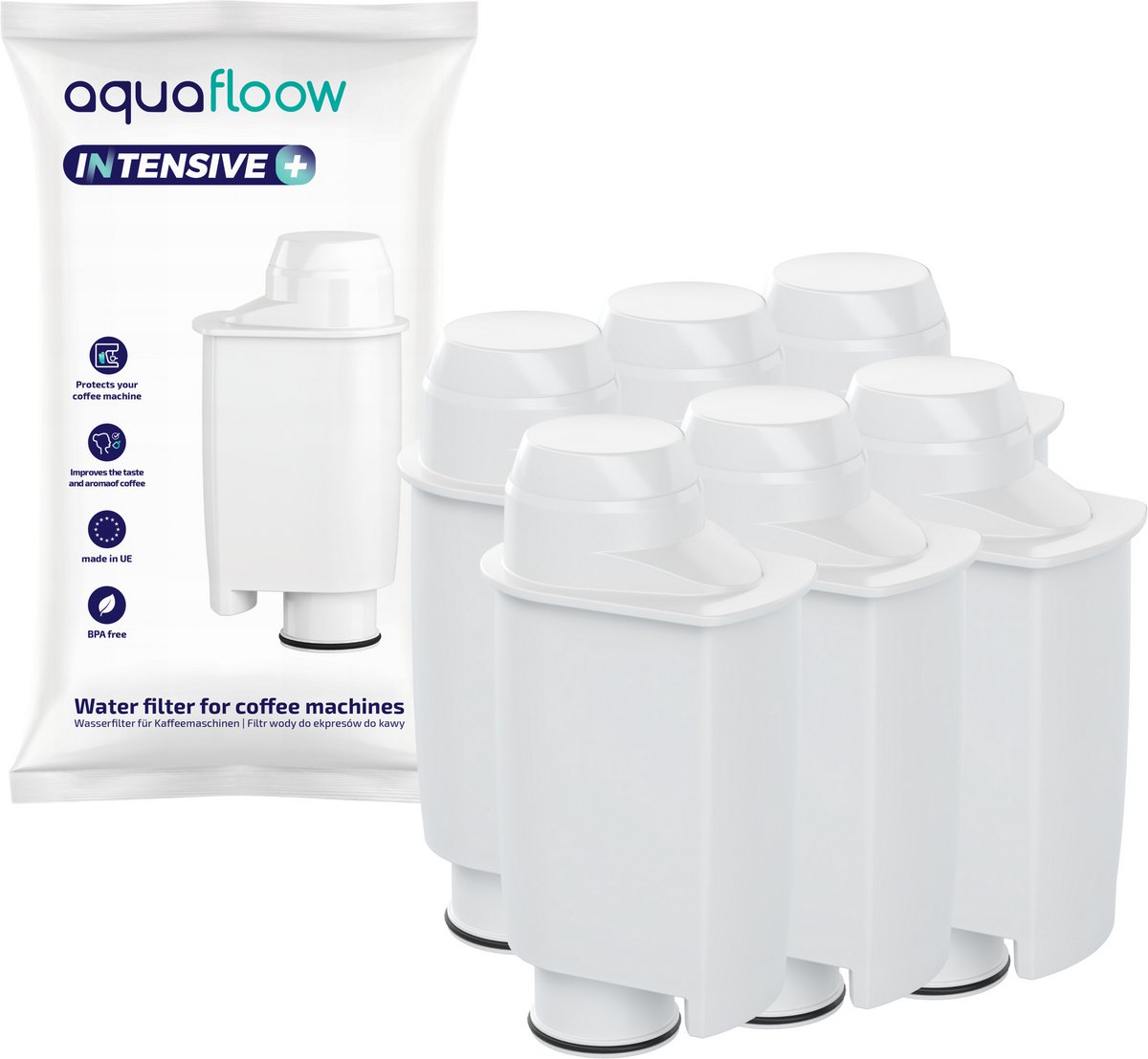 6x Aquafloow Waterfilters voor Philips Saeco - voor Koffiemachines - waterfilters voor Exprelia Incanto GranBaristo Xelsis - waterfilter CA6702/00