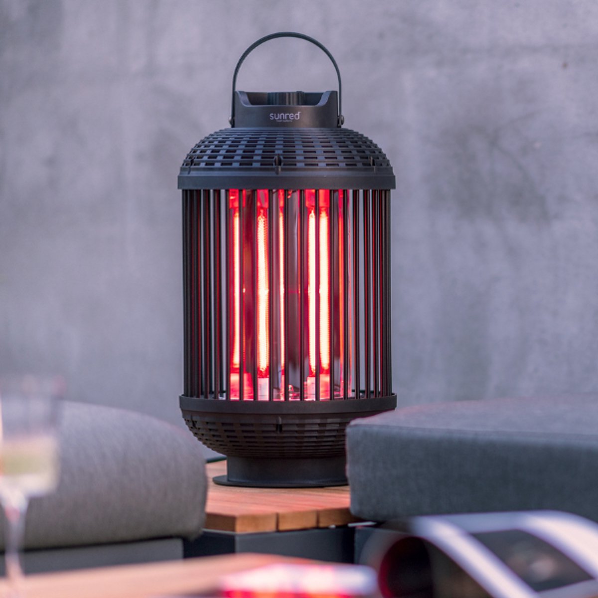 Sunred Dark 1200 W - Tabletop patio heater - Black