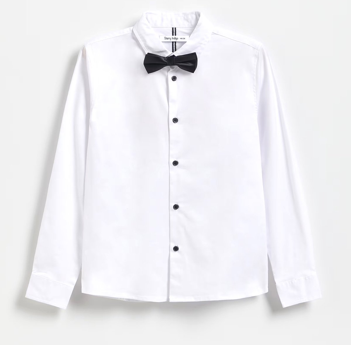 Starry Indigo - Elegant overhemd met vlinderdas - Boy's Shirt - White