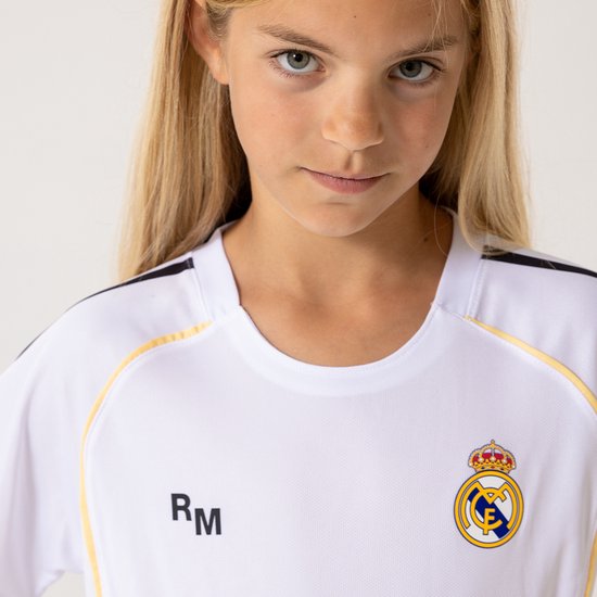 Maillot domicile Mbappé Real Madrid Enfants 2025/2026 - Taille 116 - Maillot de foot - Vêtements de sport - Garçons et Filles - Kylian Mbappé - Polyester - Wit