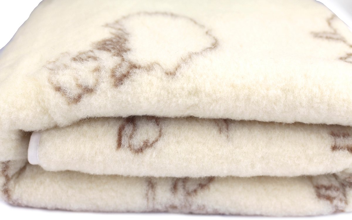 Wollen Deken 260x200 cm Lits Jumeaux Tweepersoons| Luxe Merino Wol OnceDoce® |100% Zuivere Australische Wol – Premium Wollen Tweepersoons Deken 450 g/m² | Woolmark® Certificaat | Wasbaar, Antiallergisch, Zacht & Warm | Dansende Schaapjes
