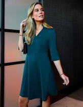 Je m'appelle Travelstof Dames Jurk Met stretch - Groen - Maat XL