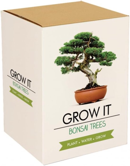 Bonsai Starters Kit - Met Uitgebreide Instructies - Bonsai Zaden Kit - Binnen Boompje Kweken - Kamerplanten - Kweekset Kerstcadeau - 5 Kweekpotten