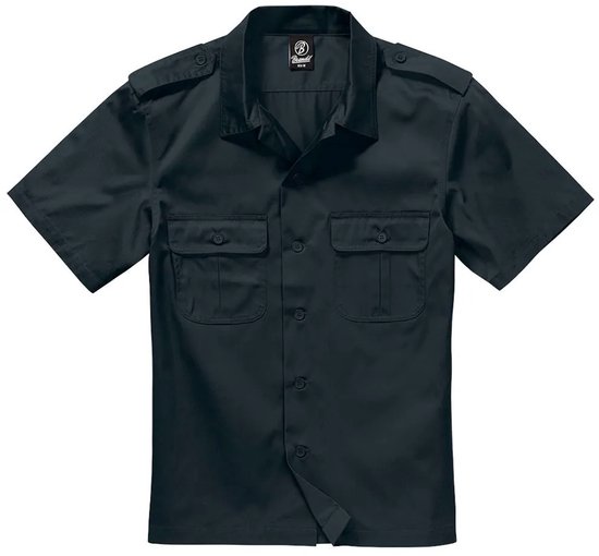 Brandit Legerhemd met kort mouw Heren Shirt met korte mouwen - zwart - 7XL