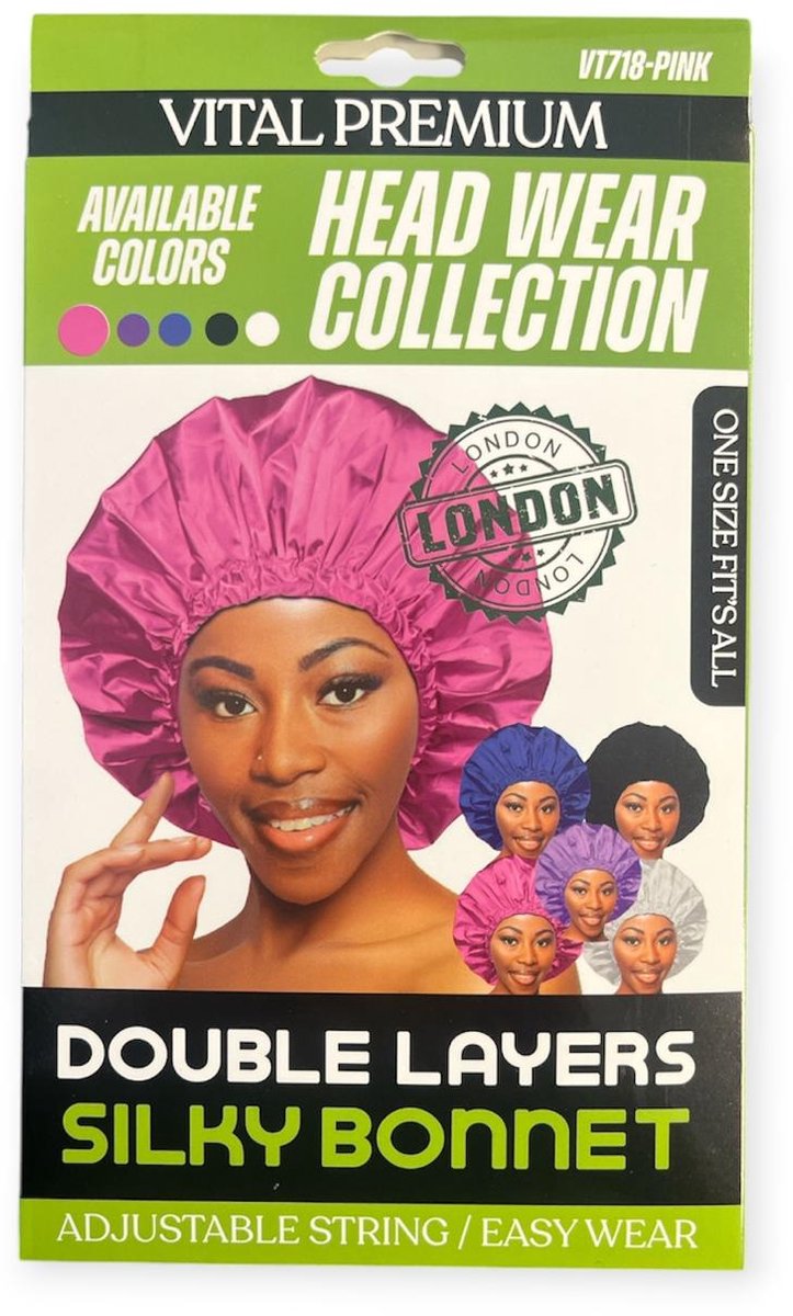 Vital Premium Double Layers Silky Bonnet - Pink
