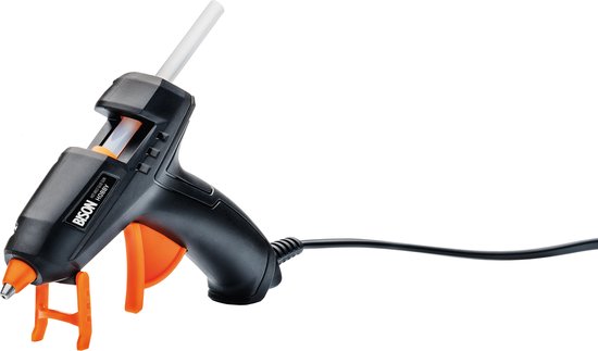 Bison BI-6311398 Pistolet à colle Hobby Pistolet à colle blister avec 2 bâtons