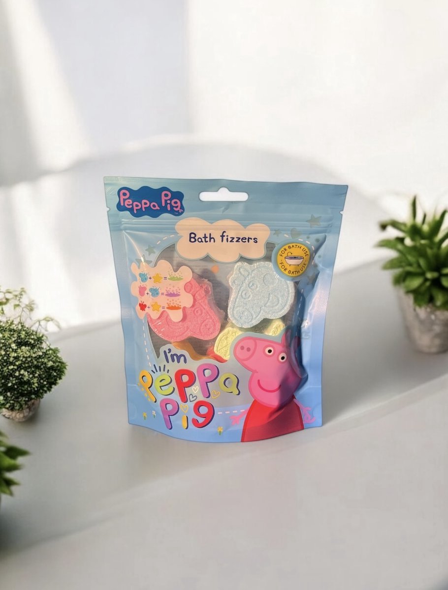 Peppa Pig bad bruisballen – 6 stuks – Met verrassing – Voor kinderen vanaf 3 jaar – Kleurrijk badplezier met geur en schuim – Huidvriendelijk – Leuk als cadeautje of traktatie – Met Peppa, George en hun vriendjes