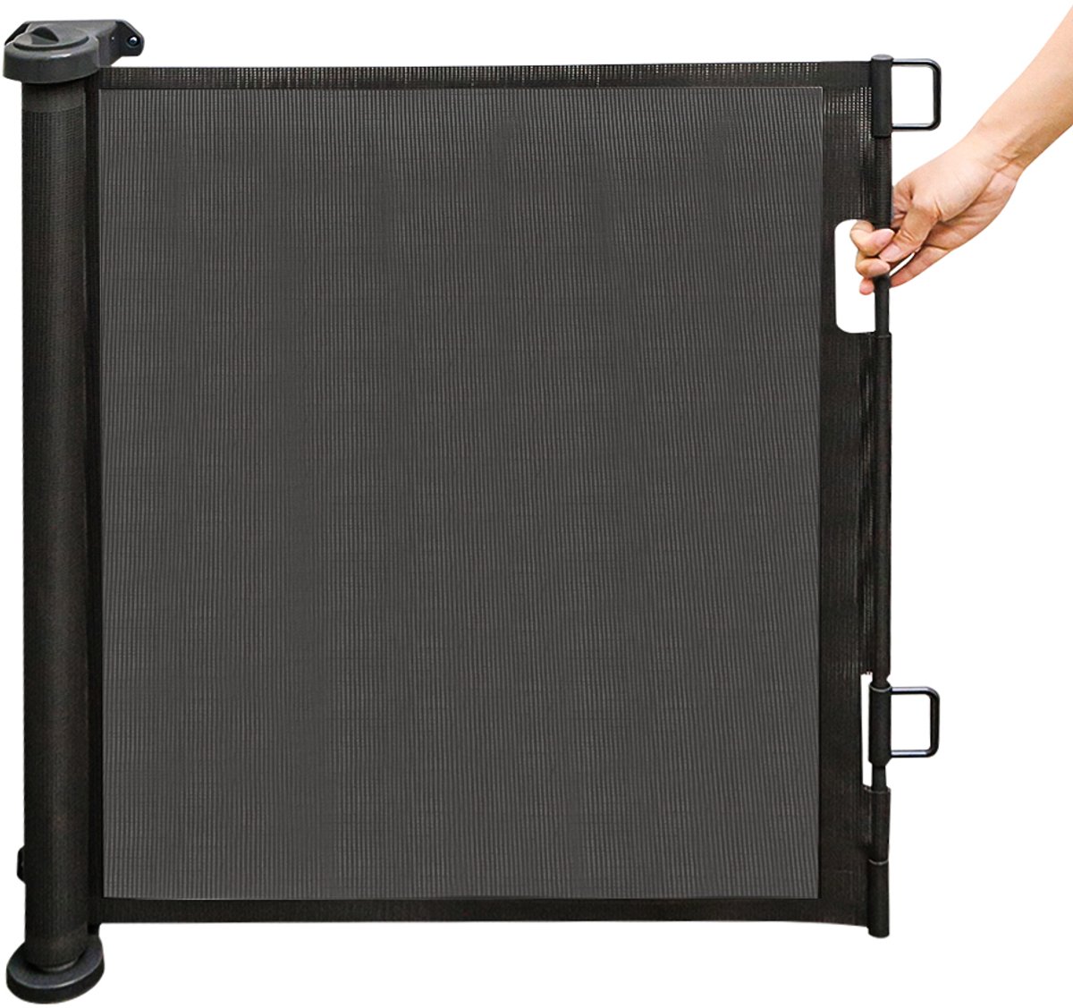 PIPIPOXER-Oprolbaar Traphekje 150 cm – Veiligheidshekje Baby & Huisdier,Grijs