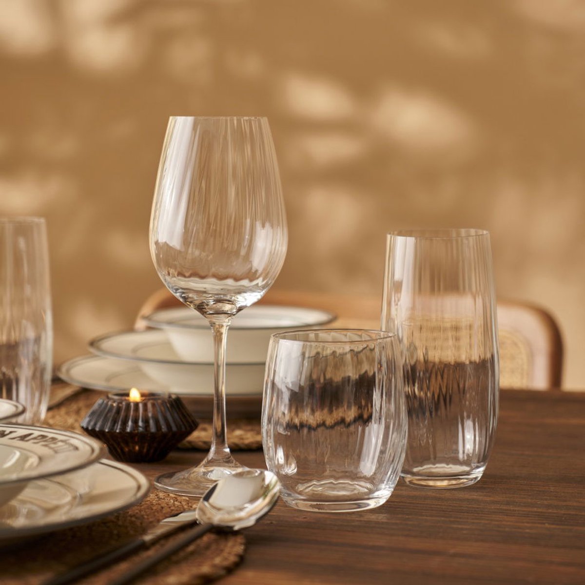 FALL Kristalglas - drinkglas- Naturel - 6 stuks
