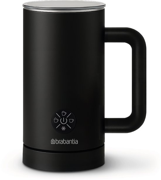 Brabantia Elektrische Melkopschuimer - 4-in-1 - 300 ml - Warm en Koud Opschuimen - Zwart - BBEK1048