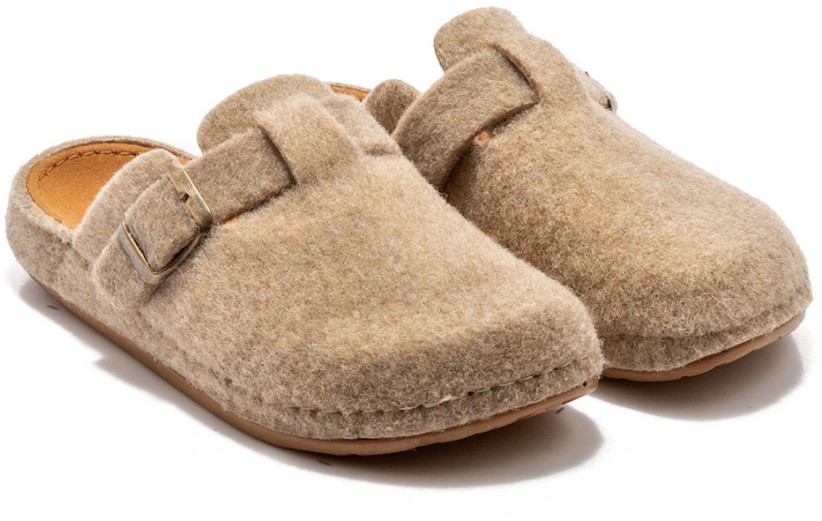 Berussa - Twigy Manu - - Heren Sloffen - Sloffen - Huispantoffels - - Warme Vilten Pantoffels met Gesp - Anti Slip - 41/45