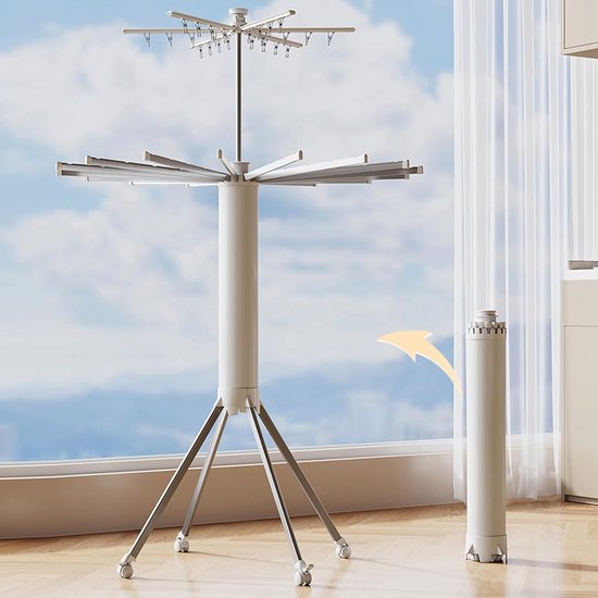 Statief Kleding Airer Opvouwbare Kleding Airer Draagbaar Ruimtebesparend Heavy Duty Binnenbalkon met Grote Capaciteit