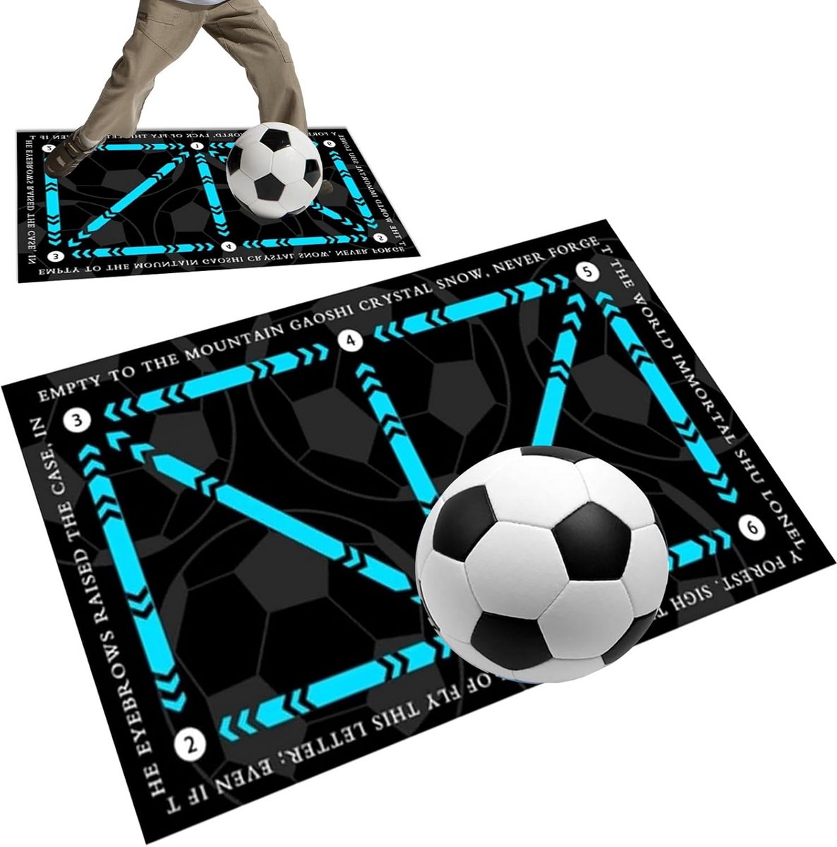 Voetbaltrainingsmat 60 x 90 cm | Antislip en Schokabsorberend