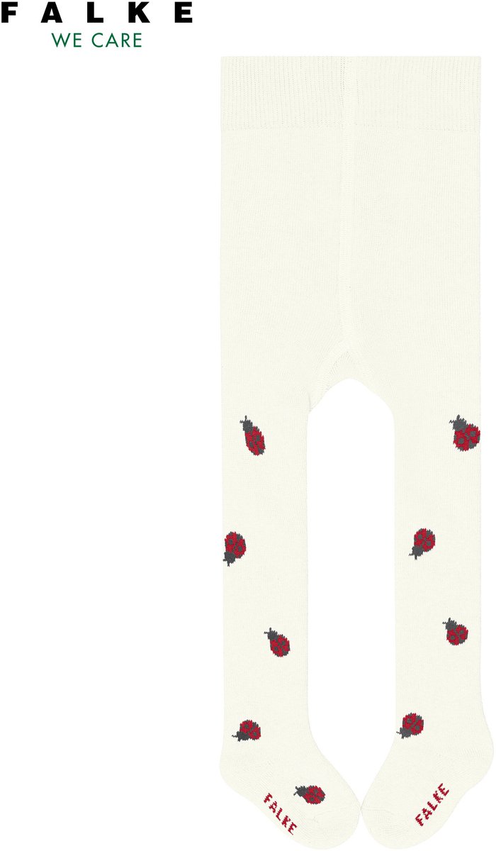 Babys Cute Ladybug dun gedessineerd katoen panty baby off-white - maat 2040