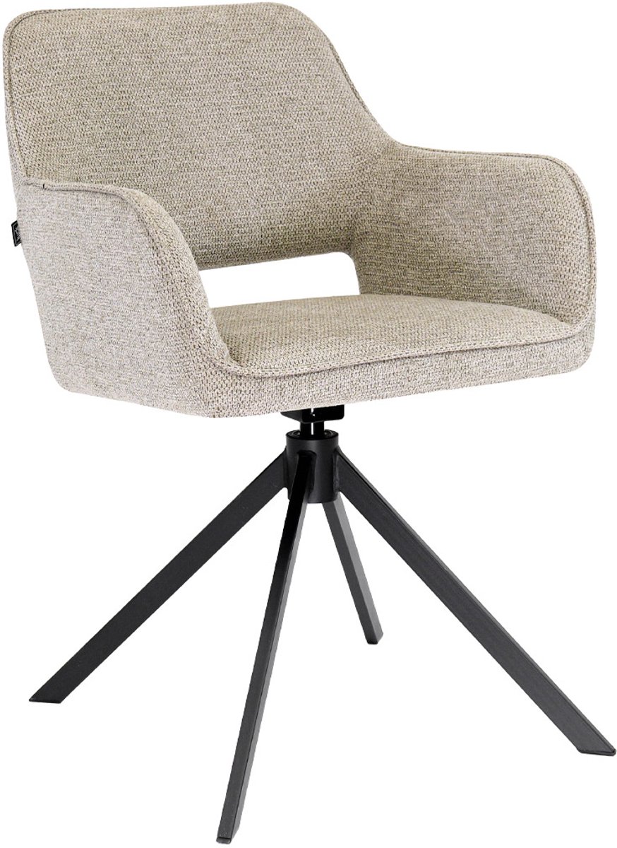 KICK® PAX Draaibare Eetkamerstoel – 360° Auto-Return – Texture – Taupe