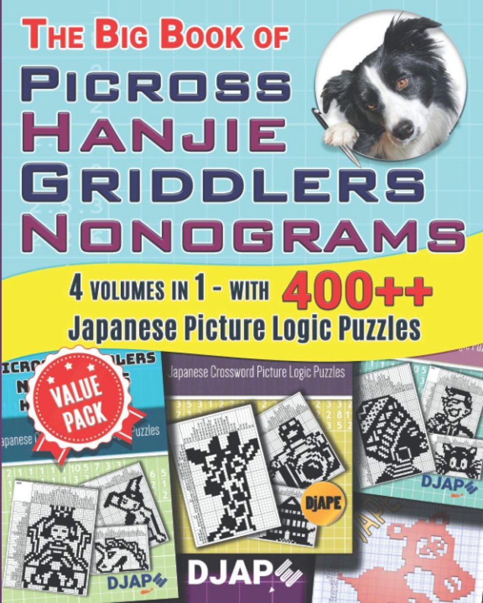 Grote Boekenserie van Picross Hanjie Griddlers Nonograms: 400+ Puzzels voor Puzzelenthousiasten