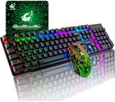 RedThunder K10 Wireless Gaming Keyboard and Mouse Set, QWERTZ DE Layout