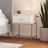 Eetkamerstoelset van 4, modern design, fluwelen bekleding, gouden