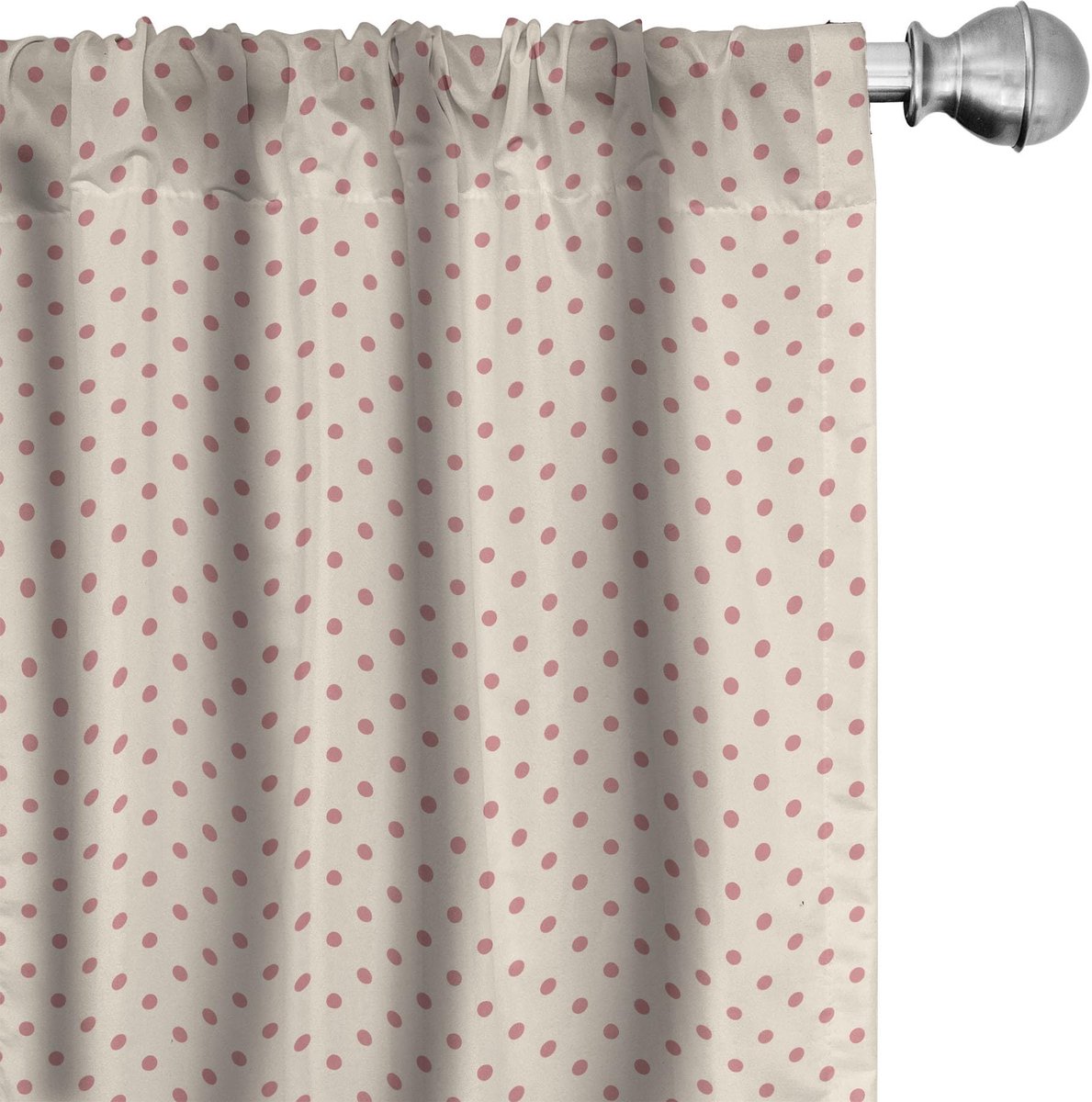 ABAKUHAUS Gordijnen – Minimal geometrisch 103412 – 2x75x175 cm Gedroogde rozen en champagne