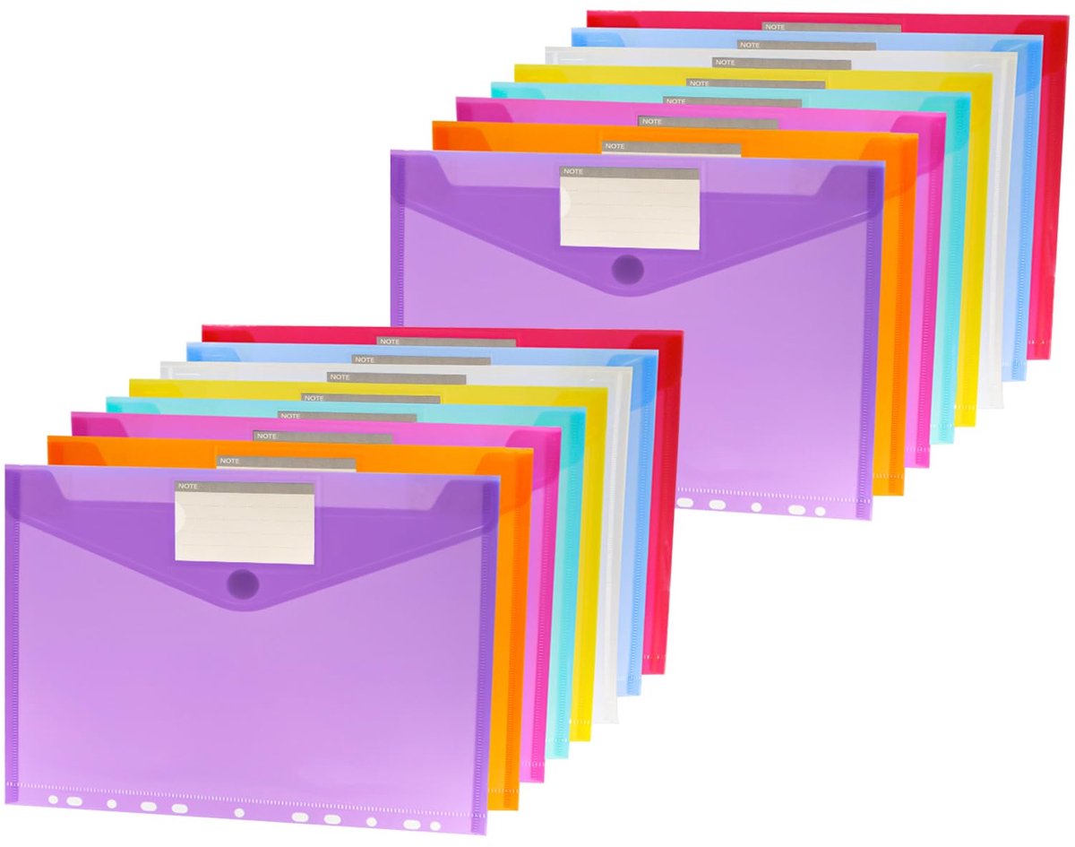 IMPERATORIS® Documentorganisator - Geschikt voor Notities en Papieren - Duurzaam en Waterbestendig - Overzichtelijke Opslag - Ideaal voor Kantoor, School en Thuis - veelkleurig