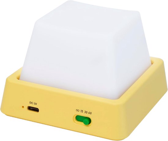 Oplaadbaar dimbaar nachtlampje, instelbare helderheid timer, draagbaar drukknop lampje voor in de slaapkamer, kinderkamer, bureau (geel) van Merkloos — afbeelding 5