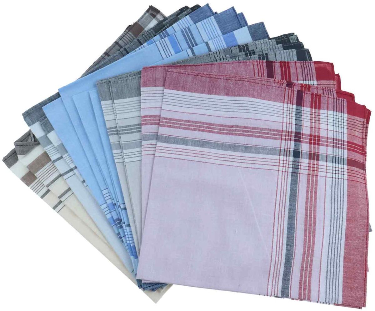 Zakdoek - Herbruikbaar - 40 x 40 cm - 12 stuks - Voor mannen - Wit