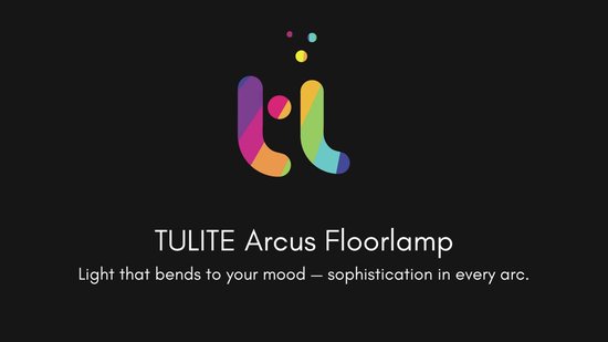 TULITE Arcus LED Vloerlamp - Leeslamp staand - Staande Lamp - Dimbaar - 3 Kleurstanden - 180cm - 1300Lm - Touch & Afstandsbediening - Zwart
