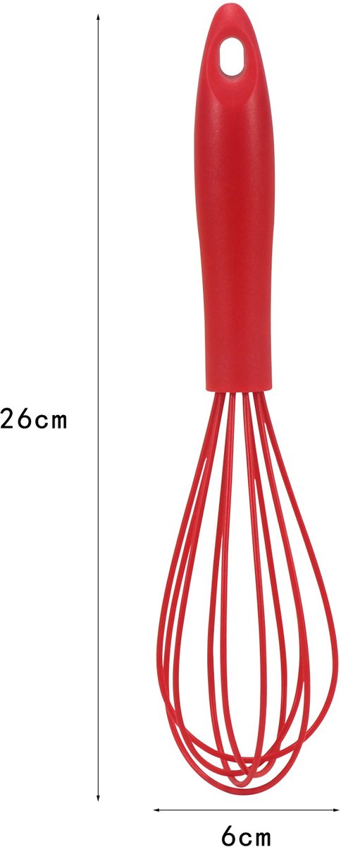 Eierklopper, geschikt voor antiaanbakpannen, zwart, 26 cm