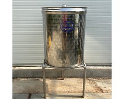 Vergistingsvat 300 liter van merk Sansone (INOX) inclusief onderstel en conische bodem - Brouwvat- Vergisting - Sansone