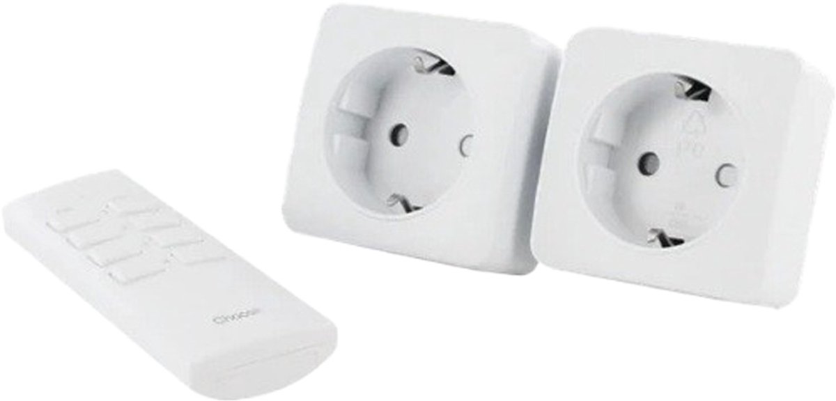 Chacon Mini Aan-Uit Stopcontacten + afstandsbediening - 3000W 230V - 4 Kanaals - Wit