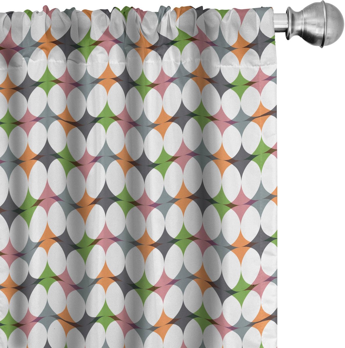 ABAKUHAUS Abstrakt Voorhangen – 2x75x175 cm – Microvezel – Halfdonkerend – Meerkleurig Mehrfarbig