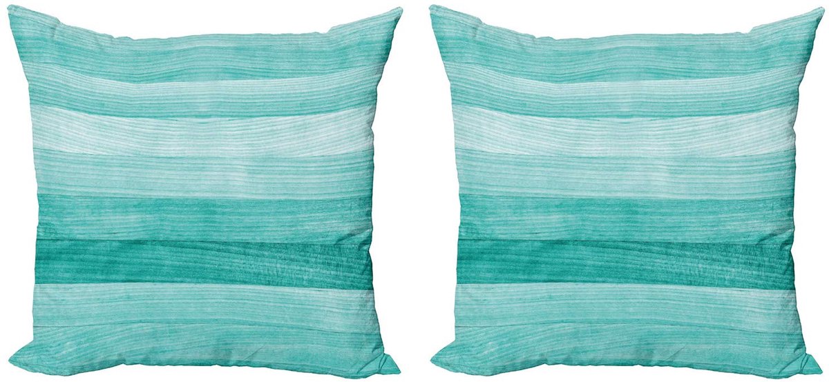 ABAKUHAUS turkoois kussenhoes set 2x50x50 cm – dubbelzijdig – rits Türkis