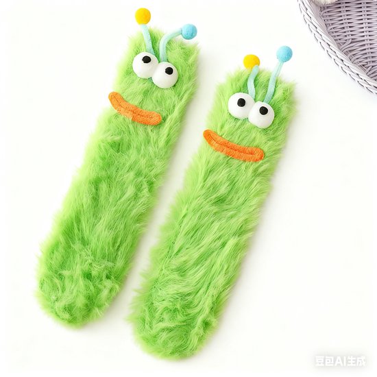 Chaussettes fantaisie rigolotes à Animaux en fourrure - Confortables et douces - Chaussettes mignonnes pour Enfants , femmes, hommes, Garçons et Filles - Chaussettes-chaussons rigolotes idéales au quotidien