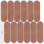 24Supply Plaktegels 10 Stuks - Glans - Ovaal Terracotta - 30.5x30.5cm