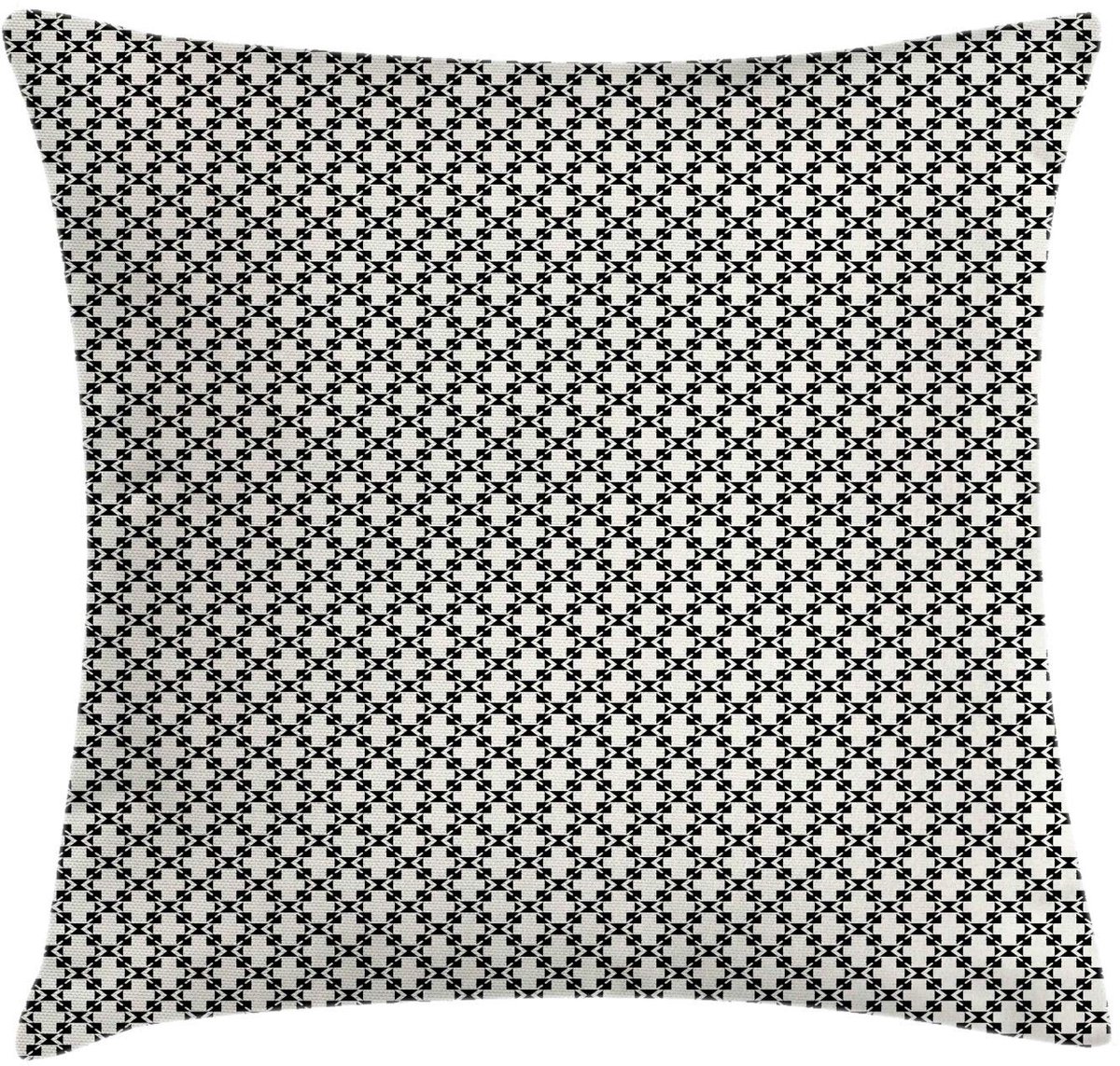 ABAKUHAUS Geometrische Kussenhoes – 60x60 cm – Dubbelzijdig bedrukt Anthrazit grau