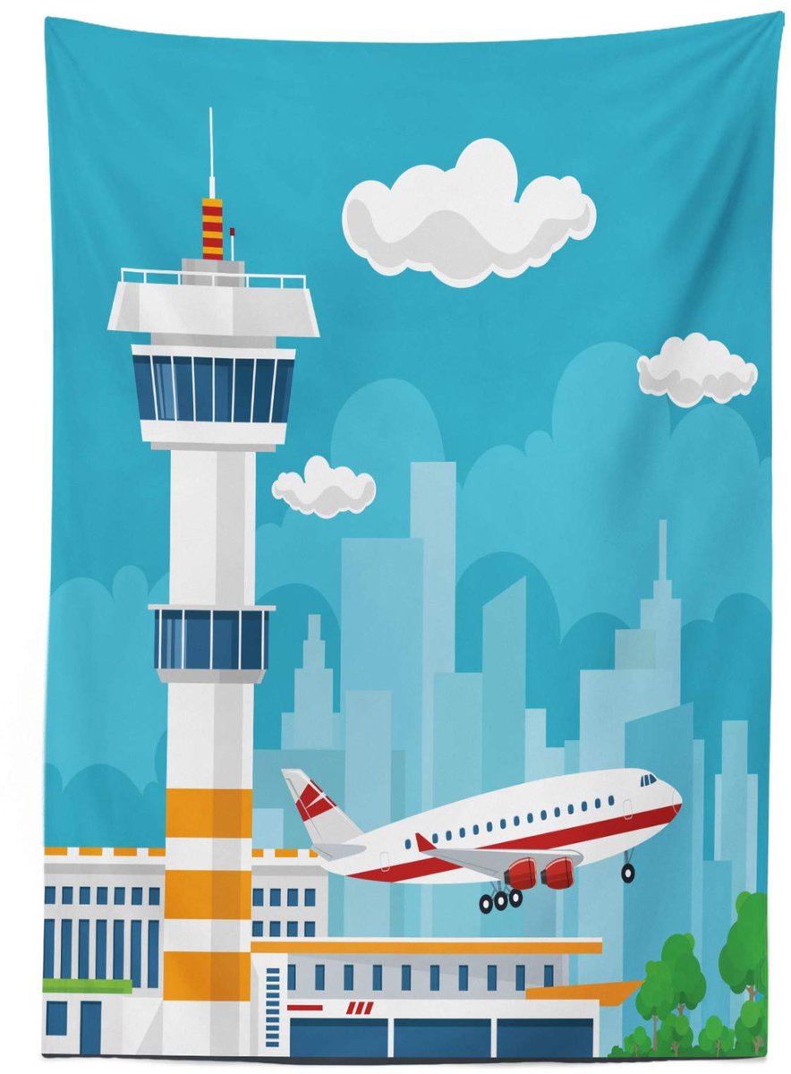 ABAKUHAUS Gekritzel Tafelkleed – 140x240 cm – Waterafstotend Blauw-Wit