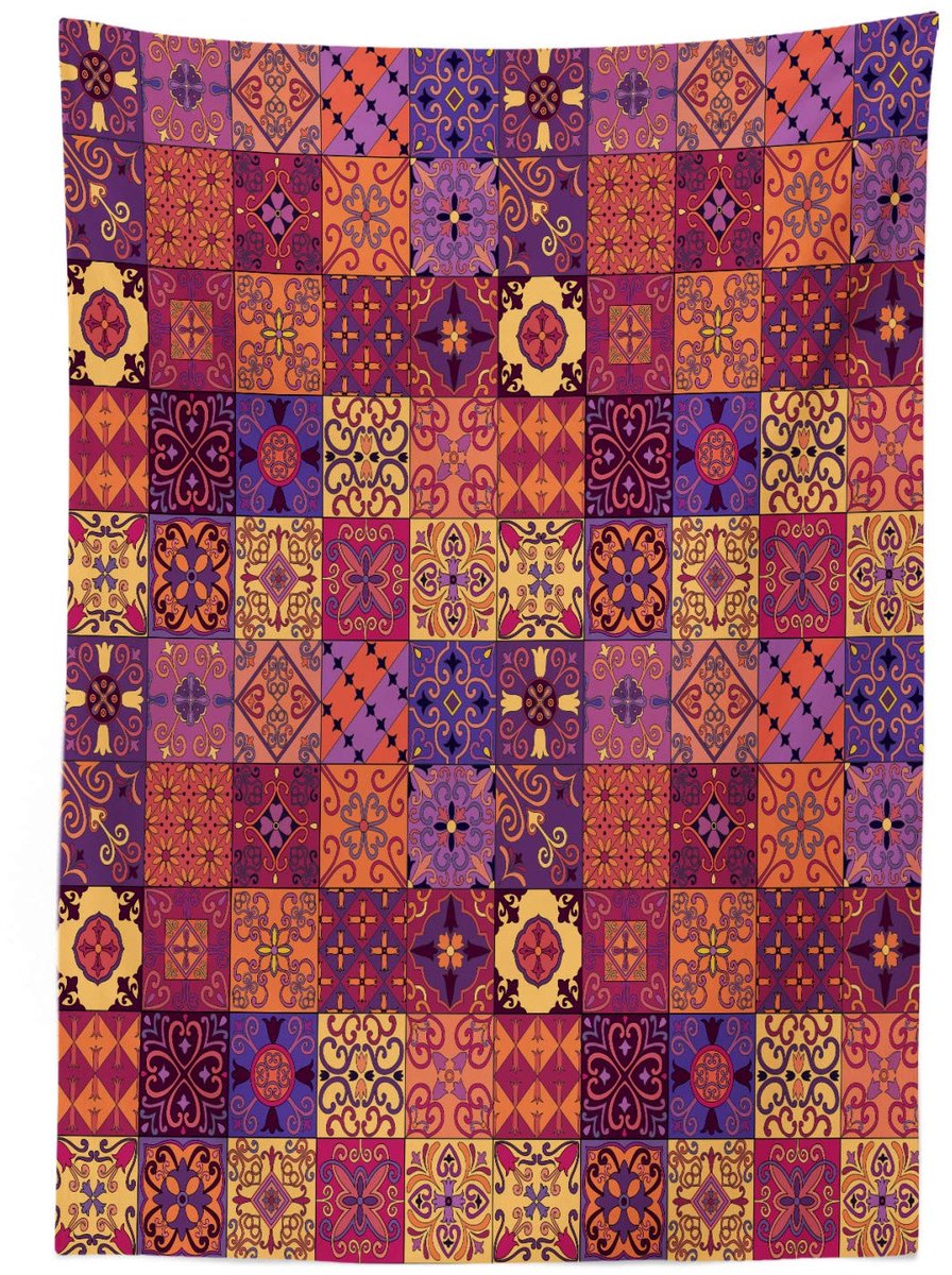 ABAKUHAUS Tafelkleed – Azulejo Mozaïek – 140x170 cm – Veelkleurig