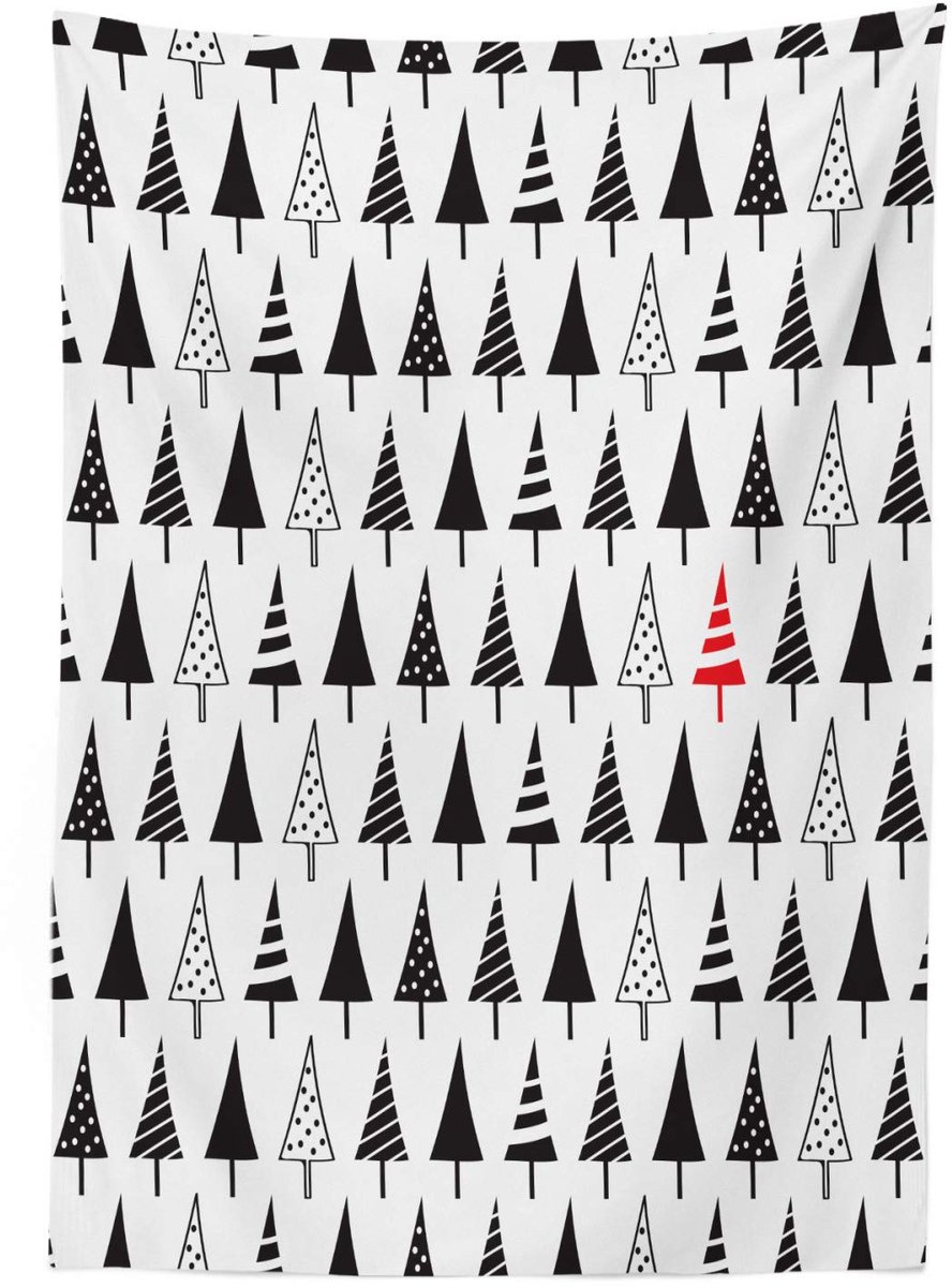 ABAKUHAUS Tafelkleed – 140x200 cm – Satijnmix – Antraciet/Zinnober