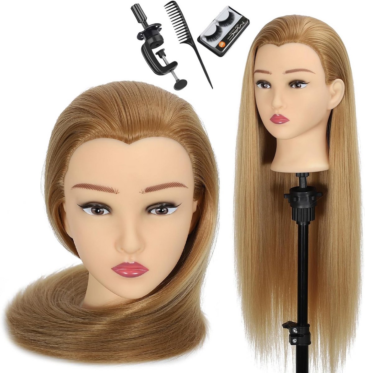 28 inch Haar Mannequin Hoofd voor Oefening van Vlechten en Styling