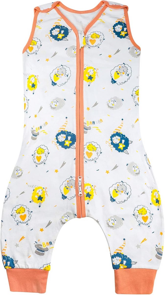 Ademende Babyslaapzak met Voetjes - 100% Katoenen Zomerslaapzak 0,5 Tog