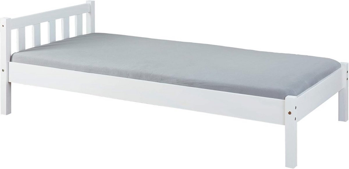 Eenpersoons bed met opbergruimte - Houten bedframe voor jeugd en logeerbed - Modern design