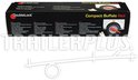 Verpakking van de rode DoubleLock compacte wielklem "Buffalo Red", met productafbeelding.