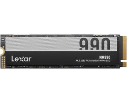 Lexar NM990 4TB - SSD - M.2 2280 - PCI Express 5.0 x4 - 4 TB - NVMe 2.0 - 3000TBW - zwart