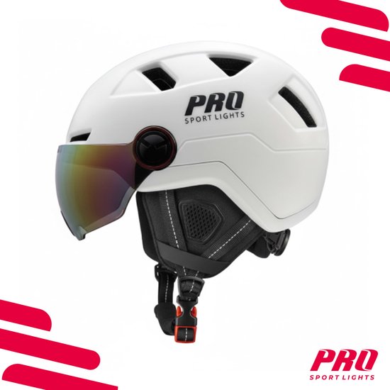 Casque Vélo Speed Pedelec LED Éclairage - 2 Visières - Blanc - Large - NTA 8776 E-Bike